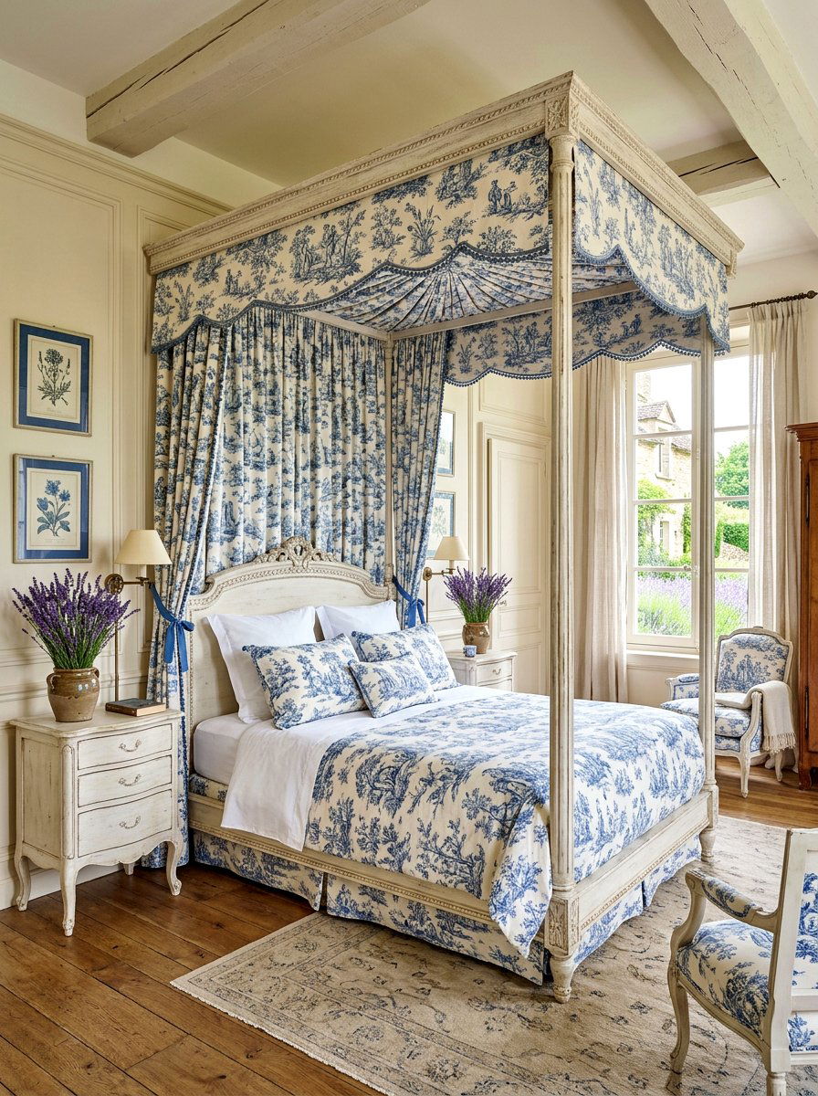 French Country Canopy Bed - 30 romantic canopy bedroom ideas
