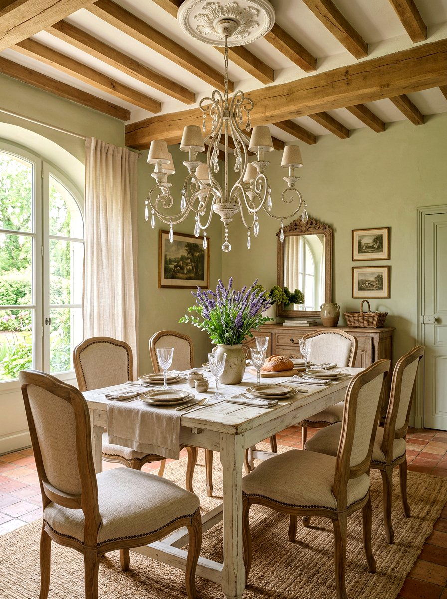 French Country Chandelier - 30 formal dining room chandelier ideas