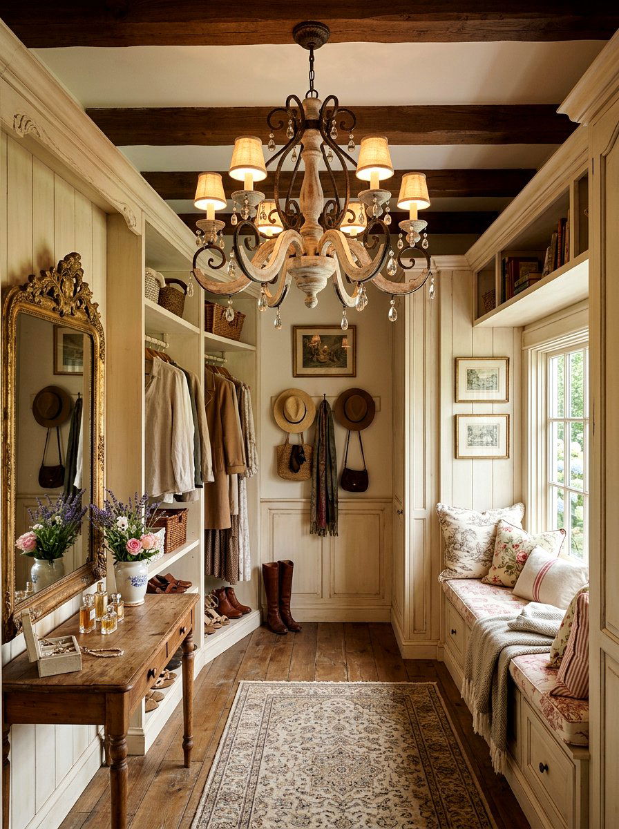 French Country Chandelier - 30 closet chandelier ideas