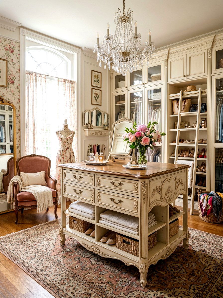 French Country Closet Island - 30 closet island ideas