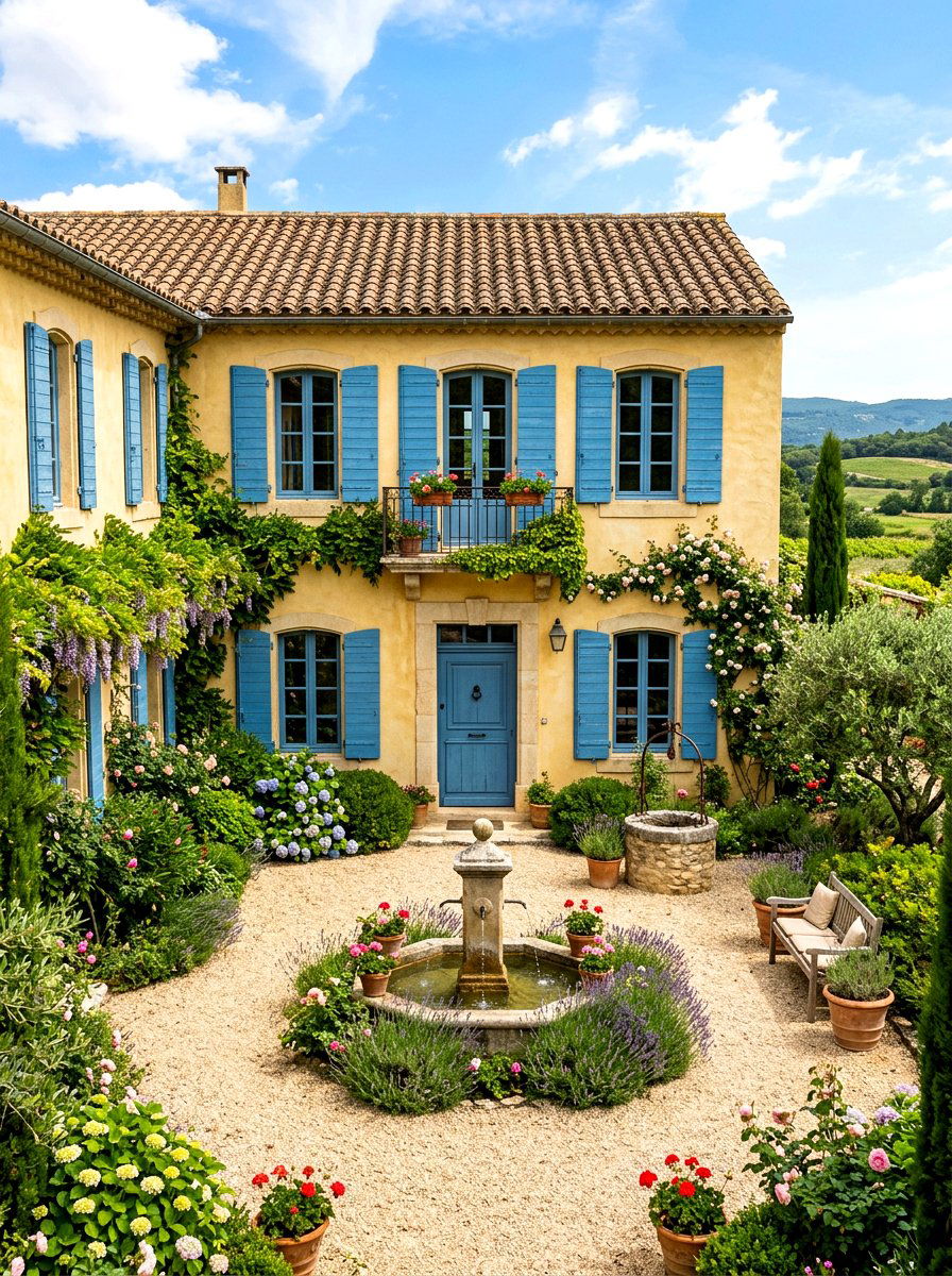 French Country Cottage - 30 tiny cottage exterior ideas