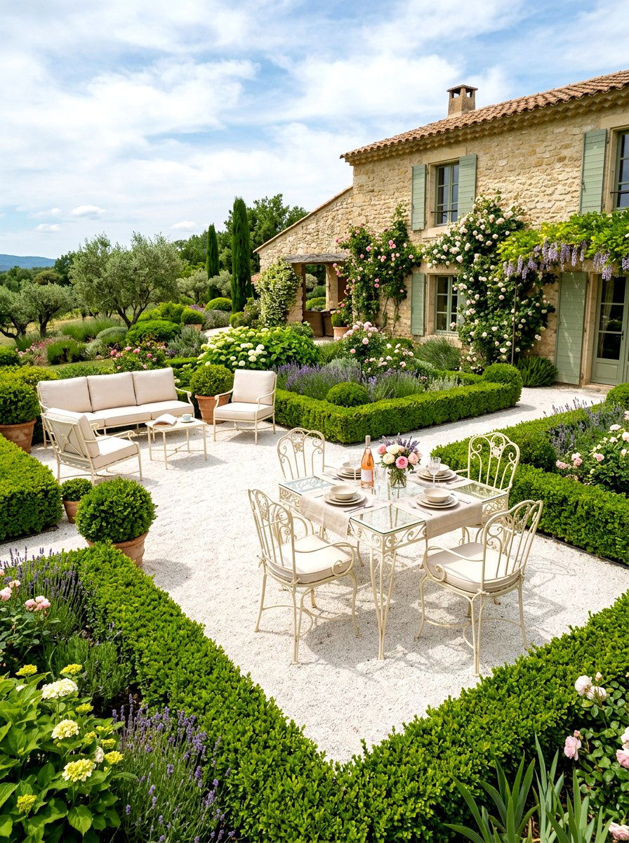 French Country Decomposed Granite Terrace - 30 decomposed granite patio ideas