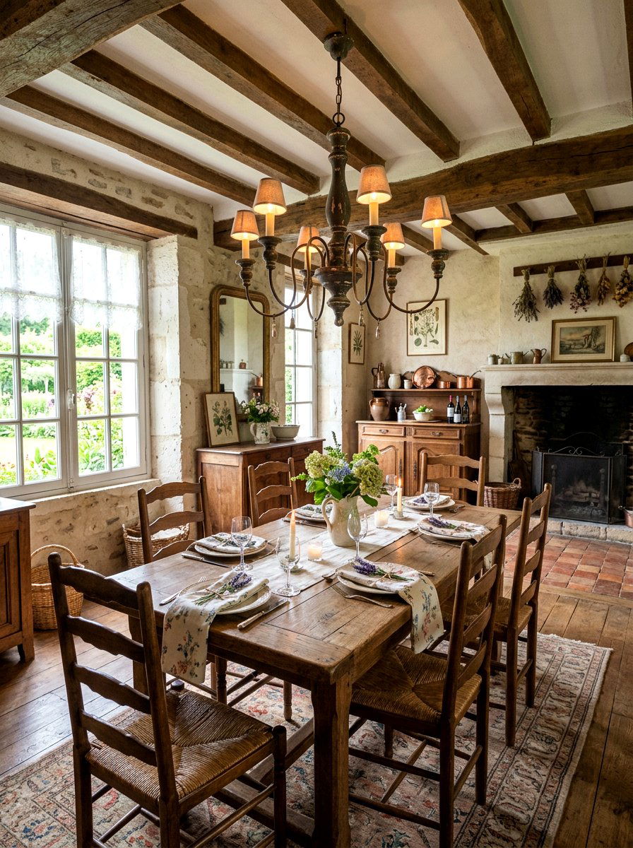 French Country Dining Candlelight - 30 candlelit dining room ideas
