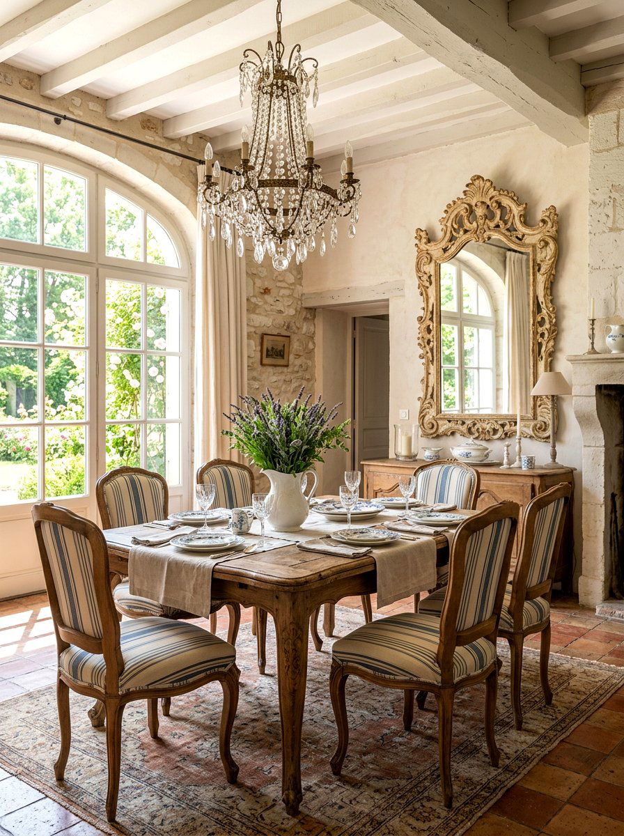 French Country Dining Room - 30 farmhouse dining room ideas