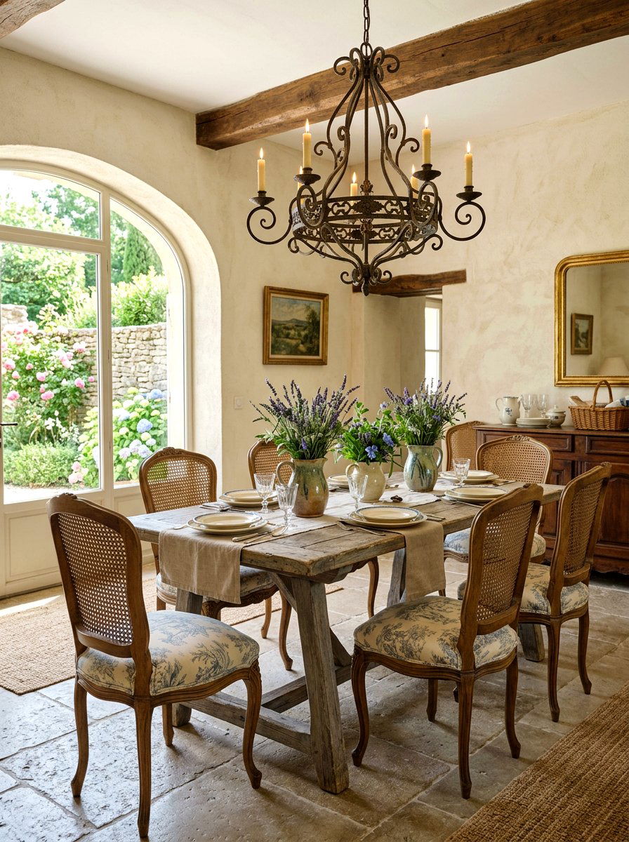 French Country Dining Room - 30 dining room makeover ideas