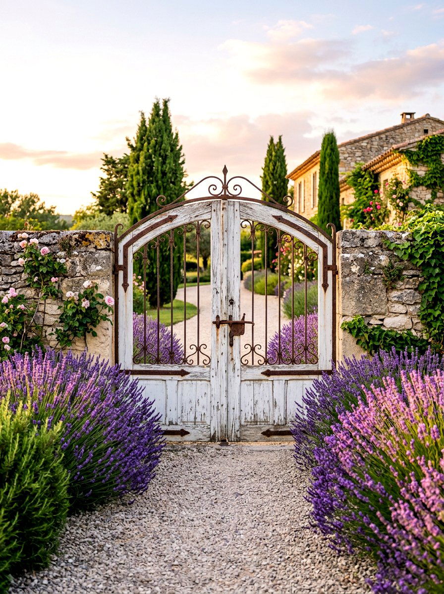 French Country Gate - 30 garden gate entrance ideas