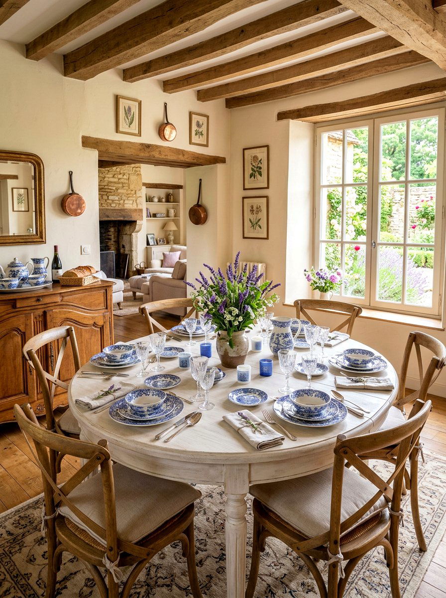 French Country Hosting Space - 30 Thanksgiving hosting room ideas
