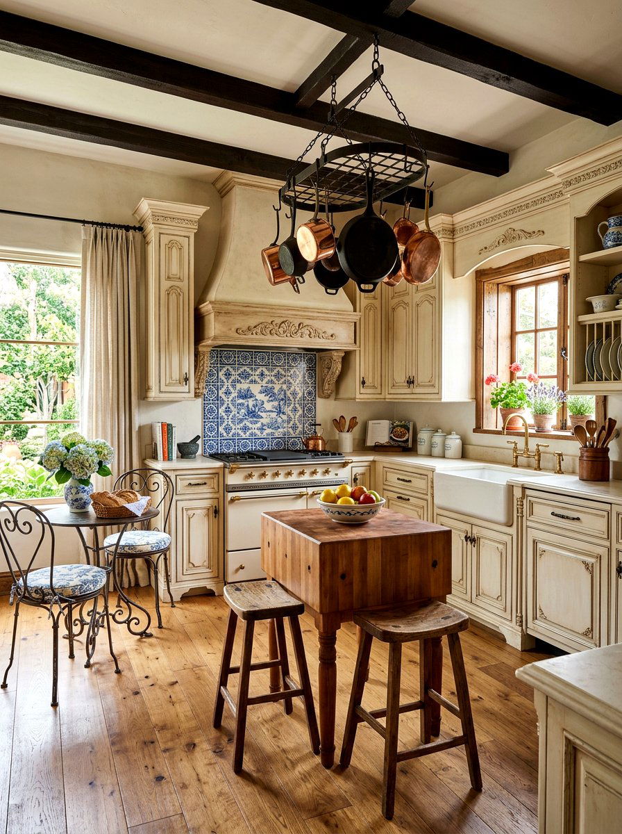 French Country Kitchen - 30 small cottage kitchen ideas