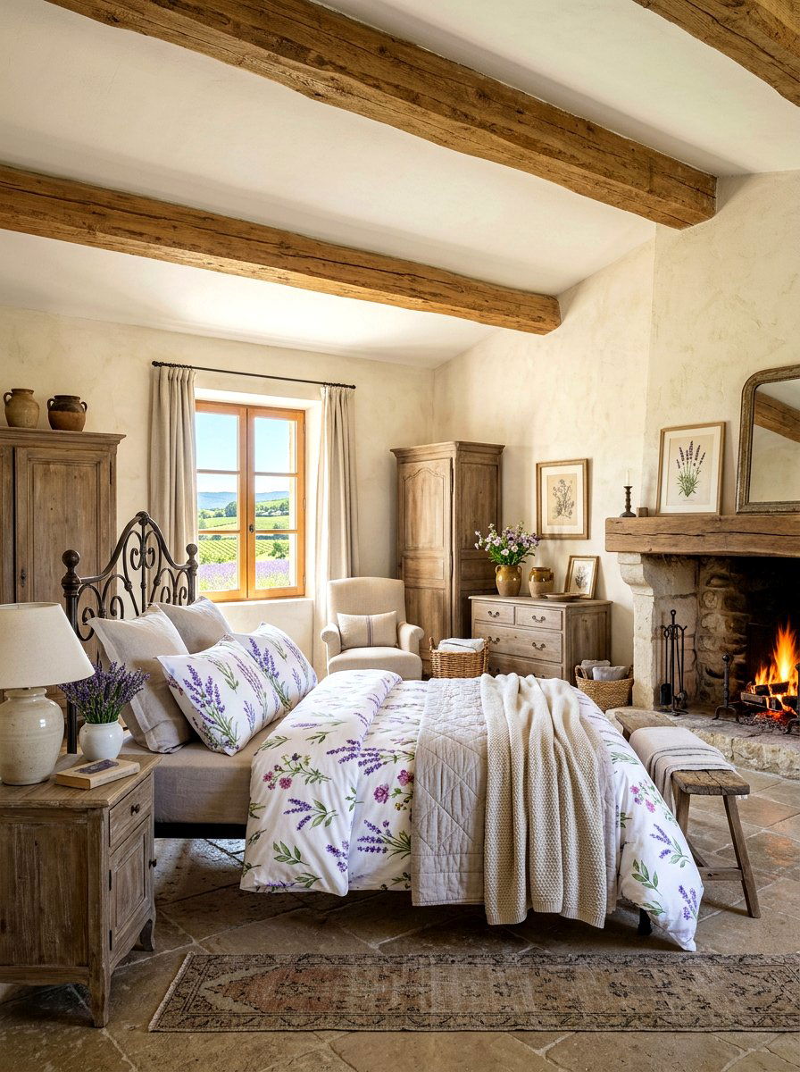 French Country Lavender Bedding - 30 floral bedding aesthetic ideas