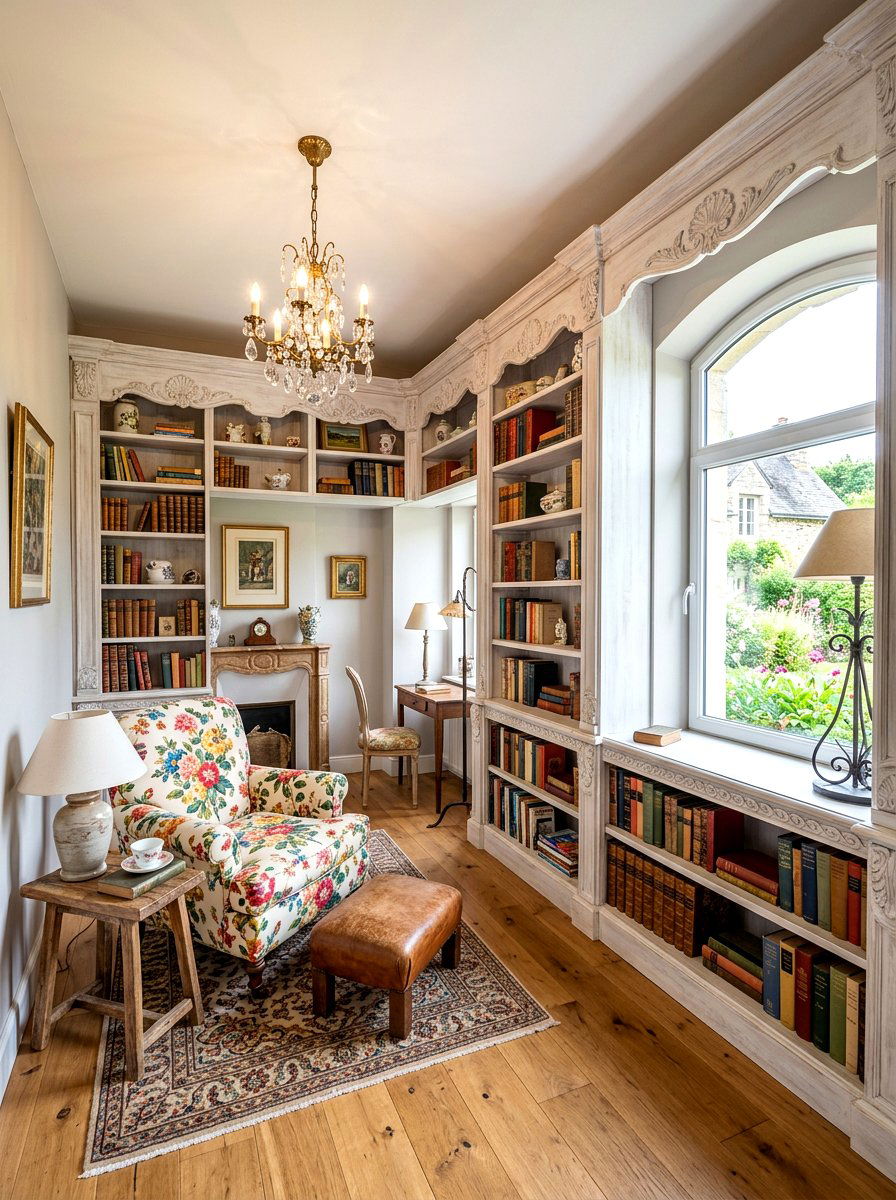 French Country Library Decor - 30 library style living room ideas