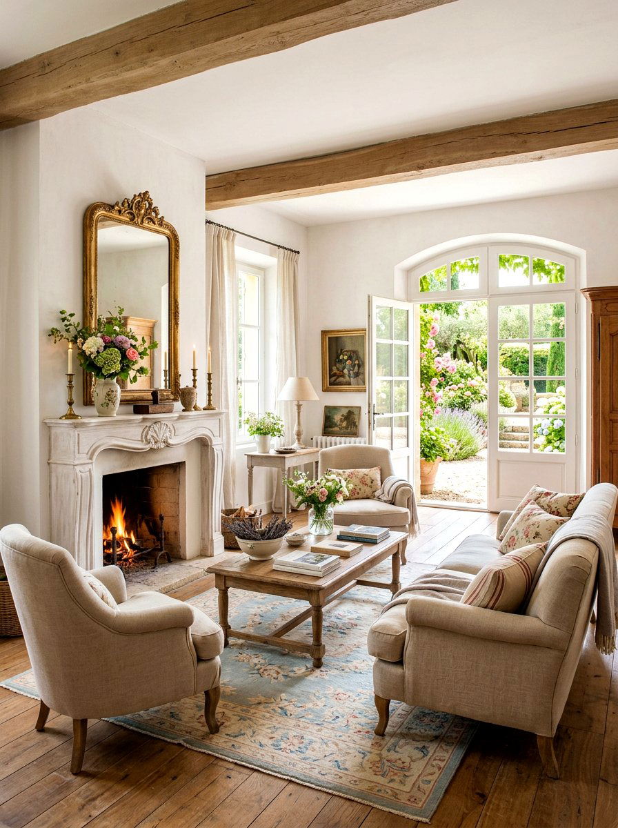 French Country Living Room - 30 European villa living room ideas