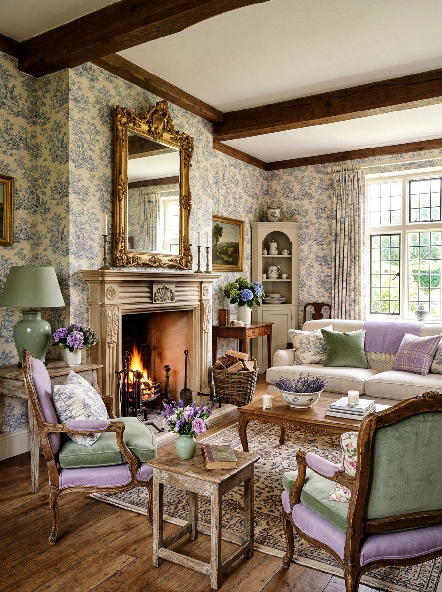 French Country Living - 30 cottage living room decor ideas