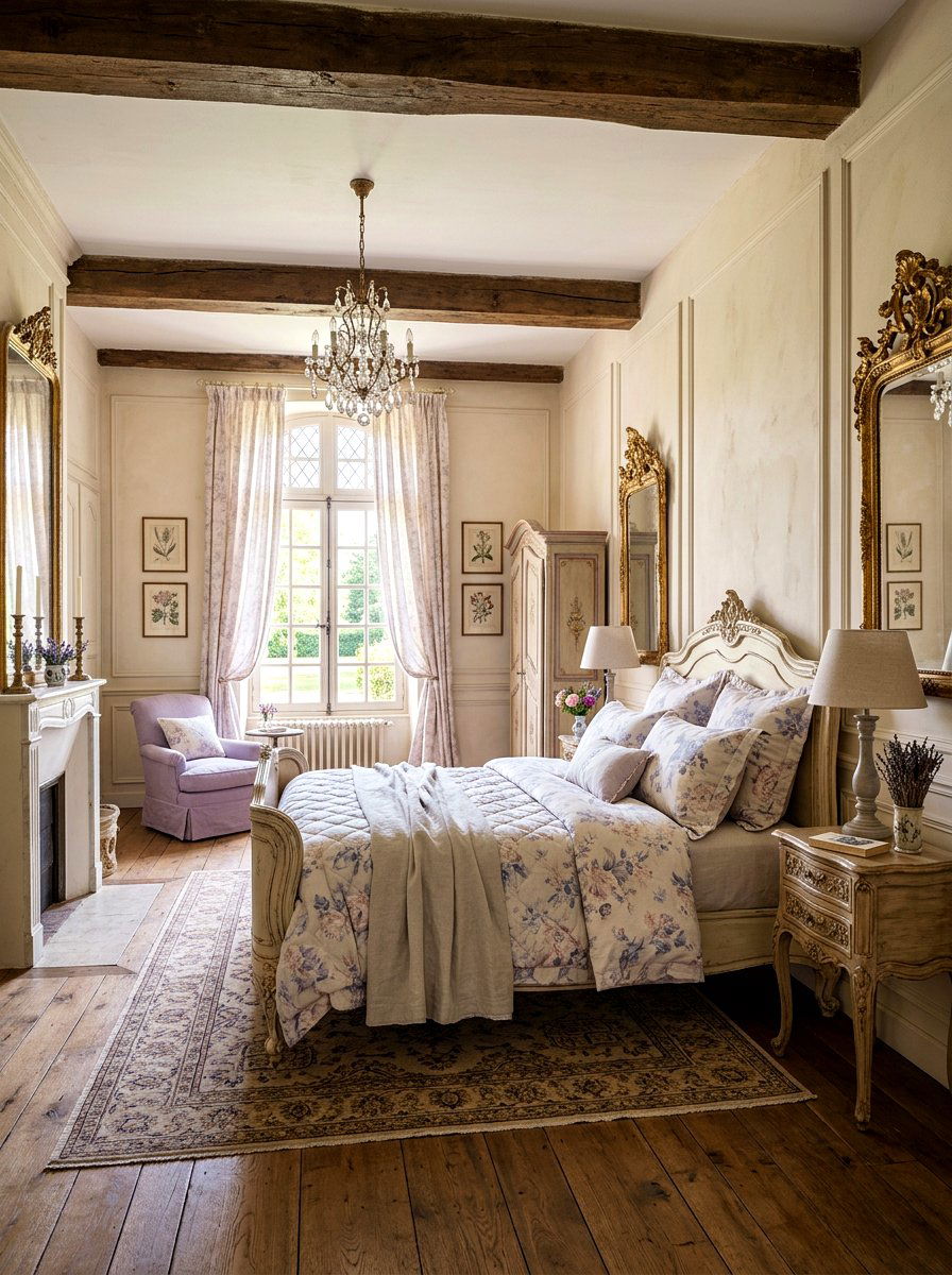 French Country Manor Bedroom - 30 old money bedroom ideas