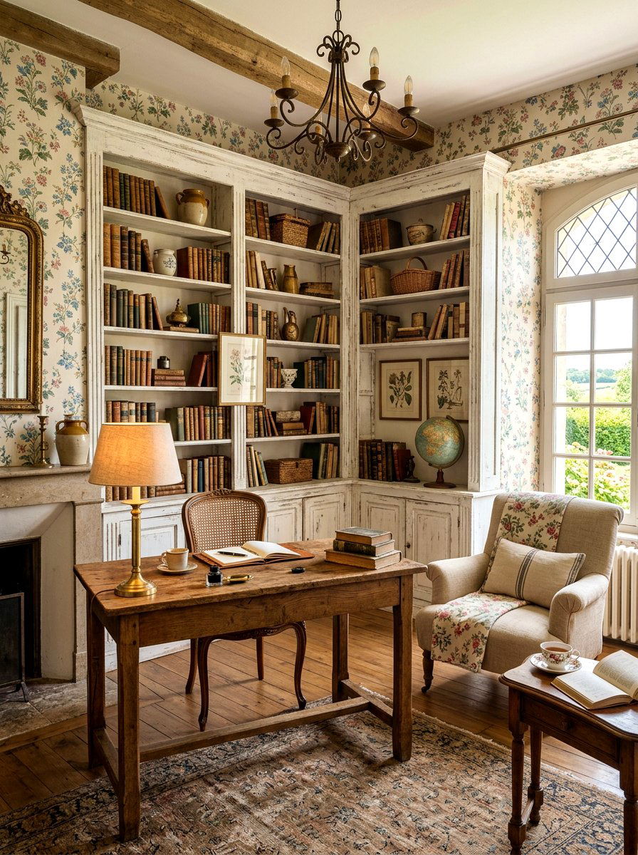 French Country Office Library - 30 classic office library ideas