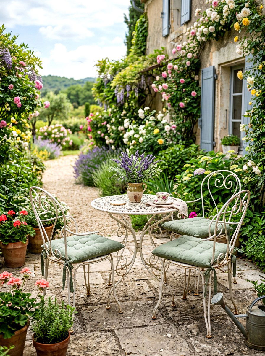 French Country Patio Nook - 30 covered patio breakfast nook ideas