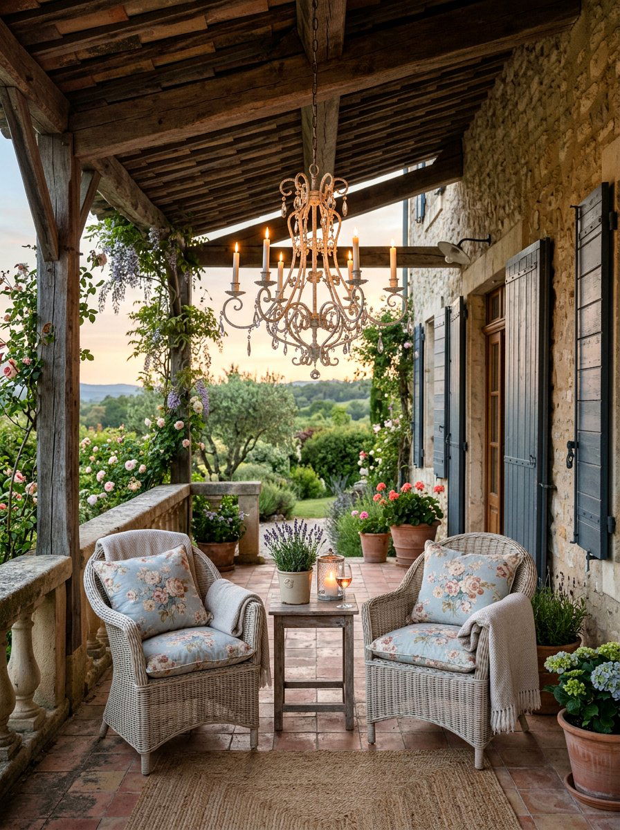 French Country Porch Chandelier - 30 outdoor chandelier ideas