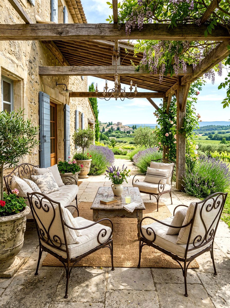 French Country Porch Lounge - 30 porch lounge ideas