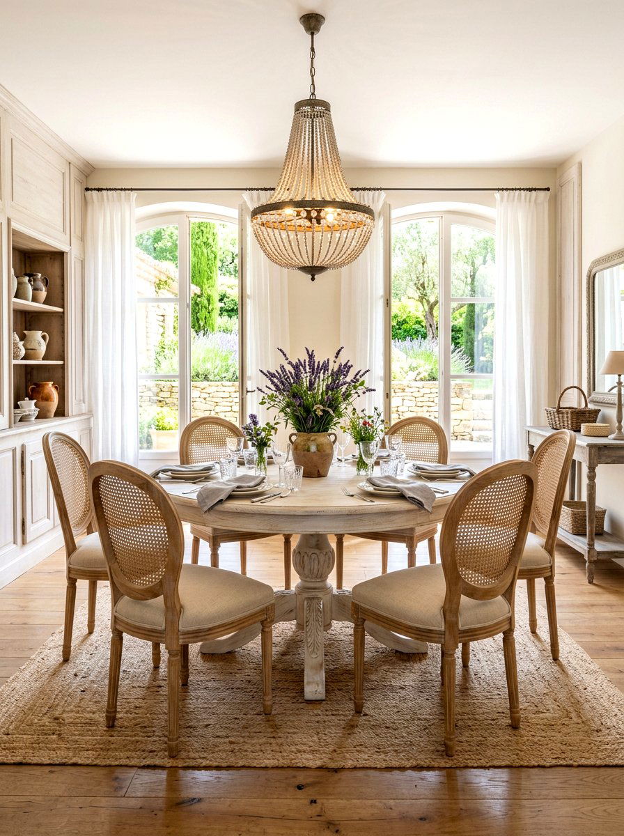 French Country Round Dining - 30 round dining room ideas
