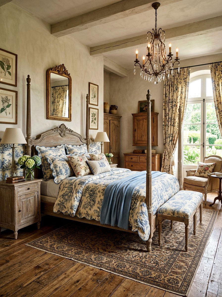 French Country Scalloped Bedding - 30 scalloped bedding ideas