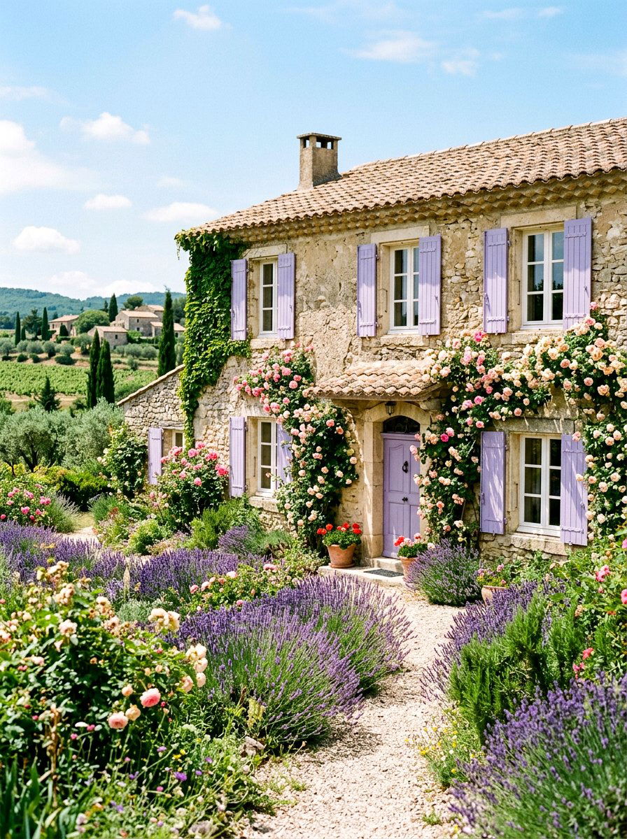 French Country Scalloped Shutters - 30 exterior shutters ideas