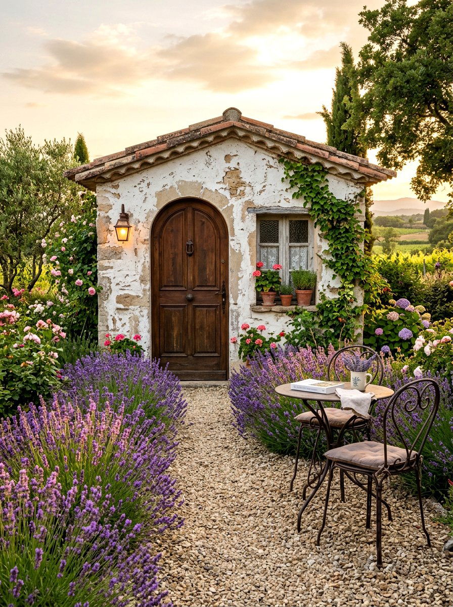 French Country She Shed - 30 she shed backyard aesthetic ideas