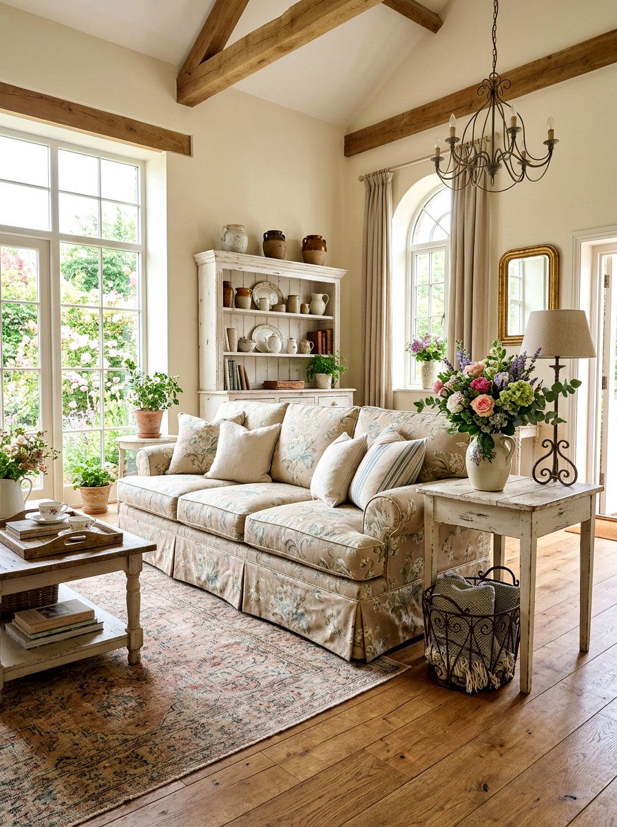 French Country Slipcovered Sofa - 30 slipcovered sofa ideas