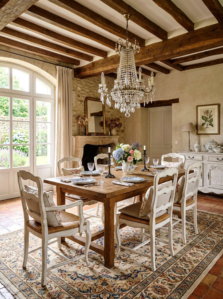 French Country Style - 30 rustic dining room ideas