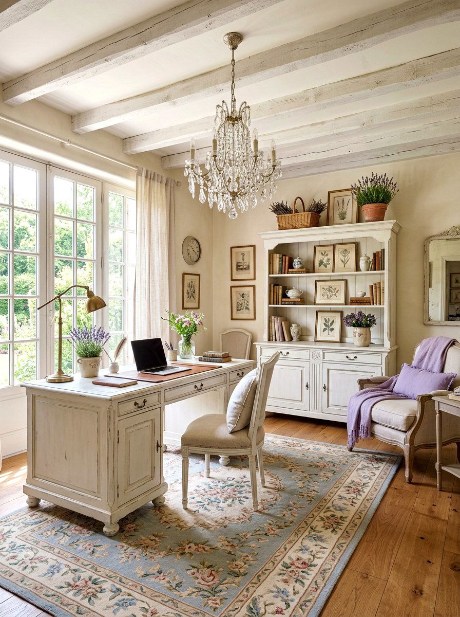French Country Style Office - 30 author office ideas