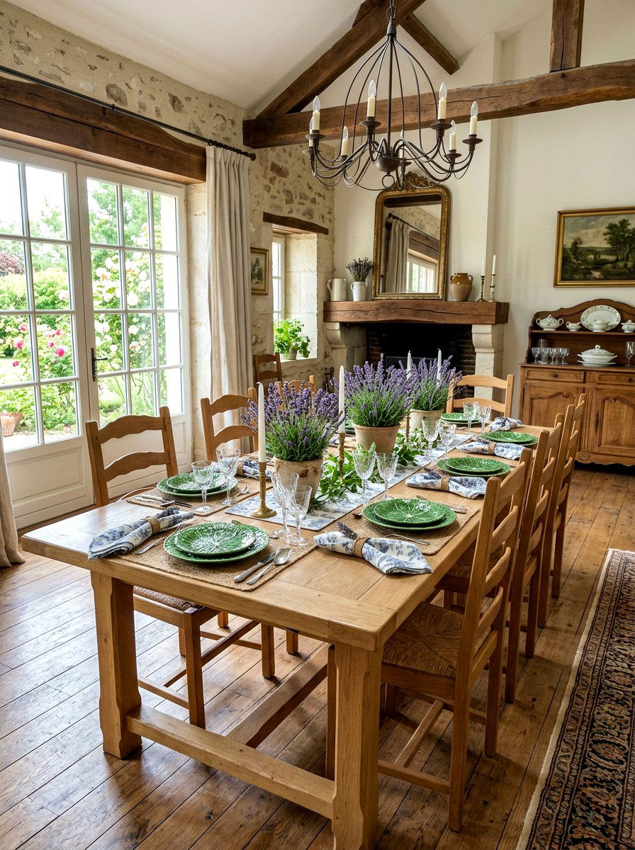 French Country Table - 30 lettuce plate dining ideas