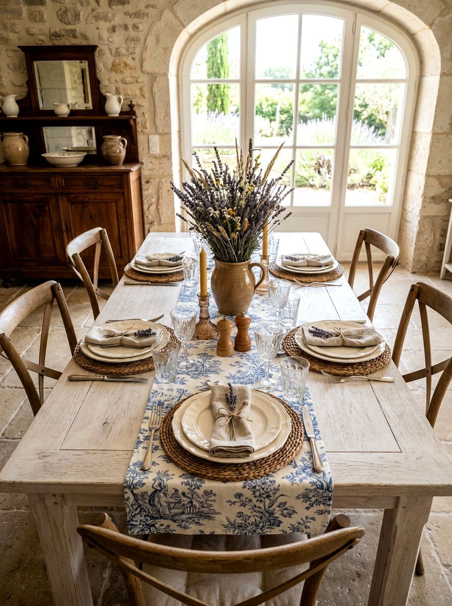 French Country Table Setting - 30 layered table setting ideas