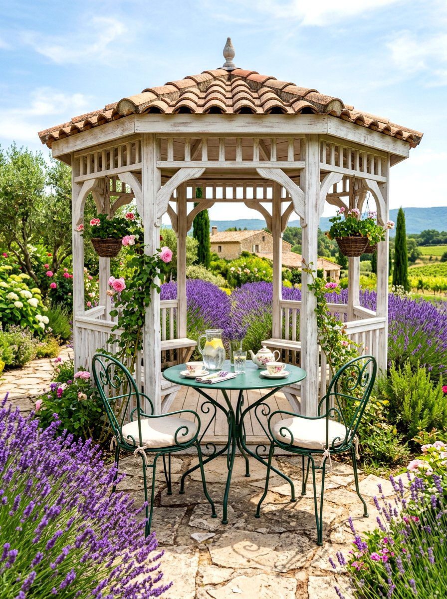 French Country Tea Gazebo - 30 garden tea gazebo ideas