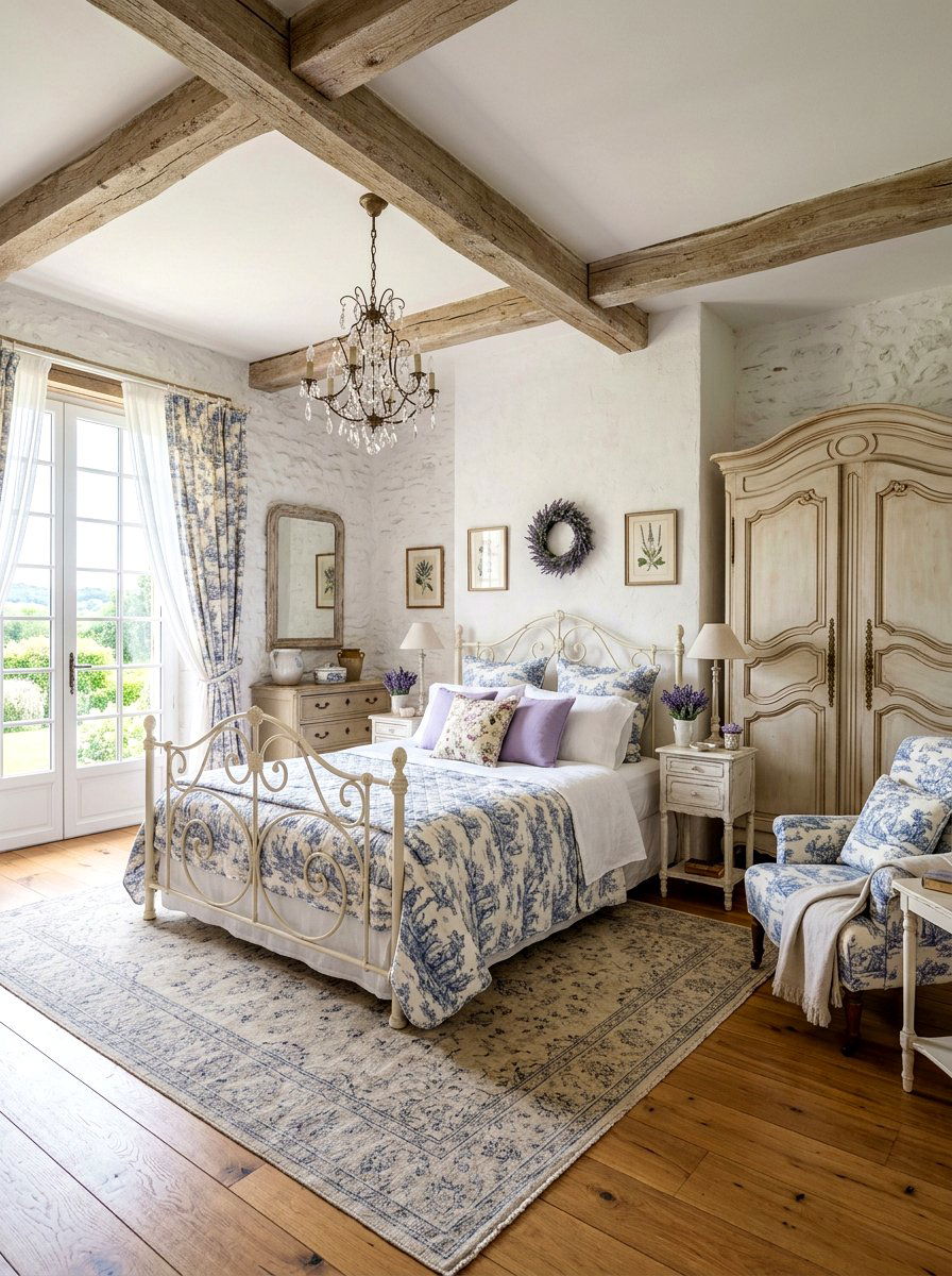 French Country White Bedroom - 30 white bedroom ideas