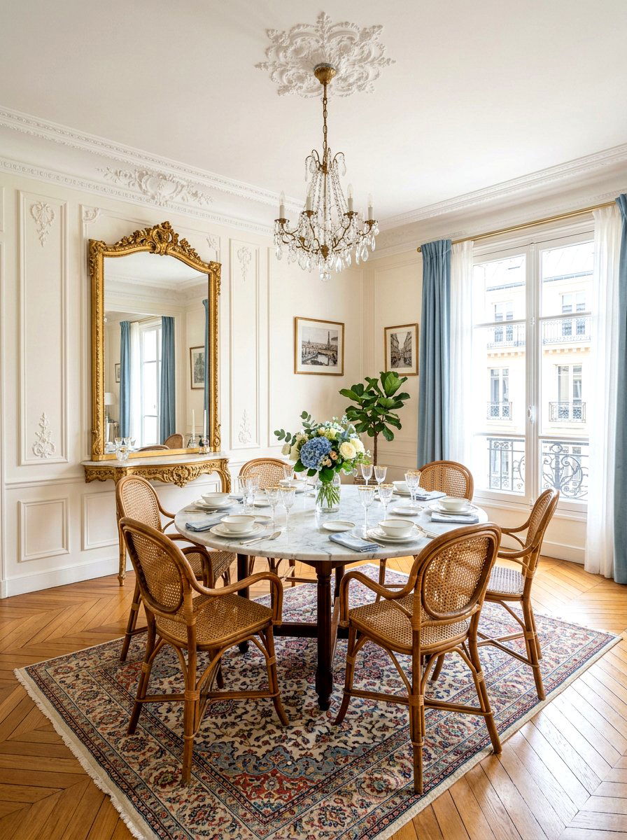 French Dining Room - 30 romantic dinner room ideas
