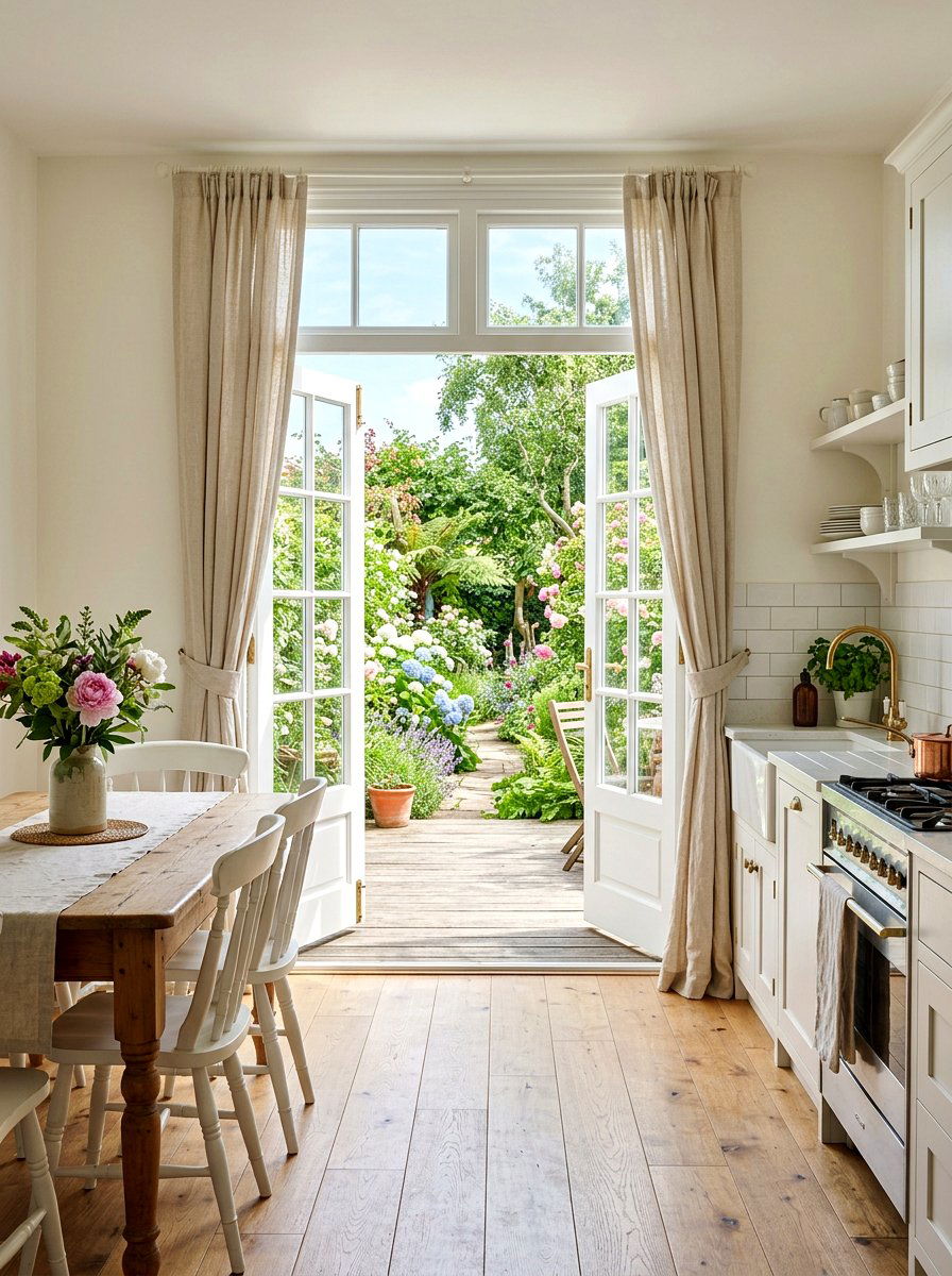 French Door Coastal Kitchen - 30 coastal grandmother kitchen ideas