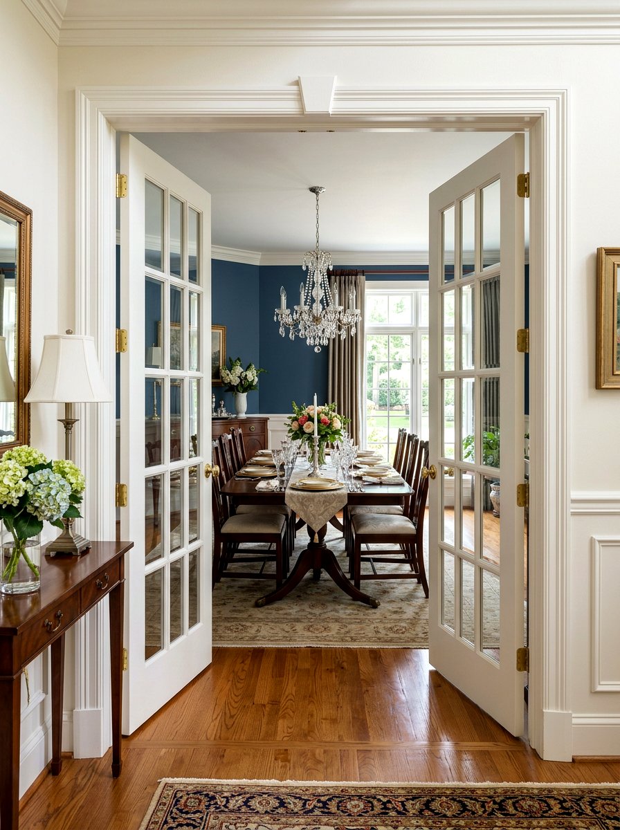 French Door Entryway - 30 collected traditional dining room ideas