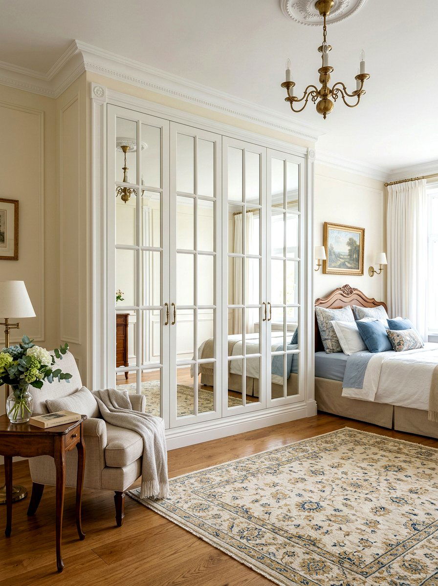 French Door Mirrored Closet - 30 mirrored closet ideas