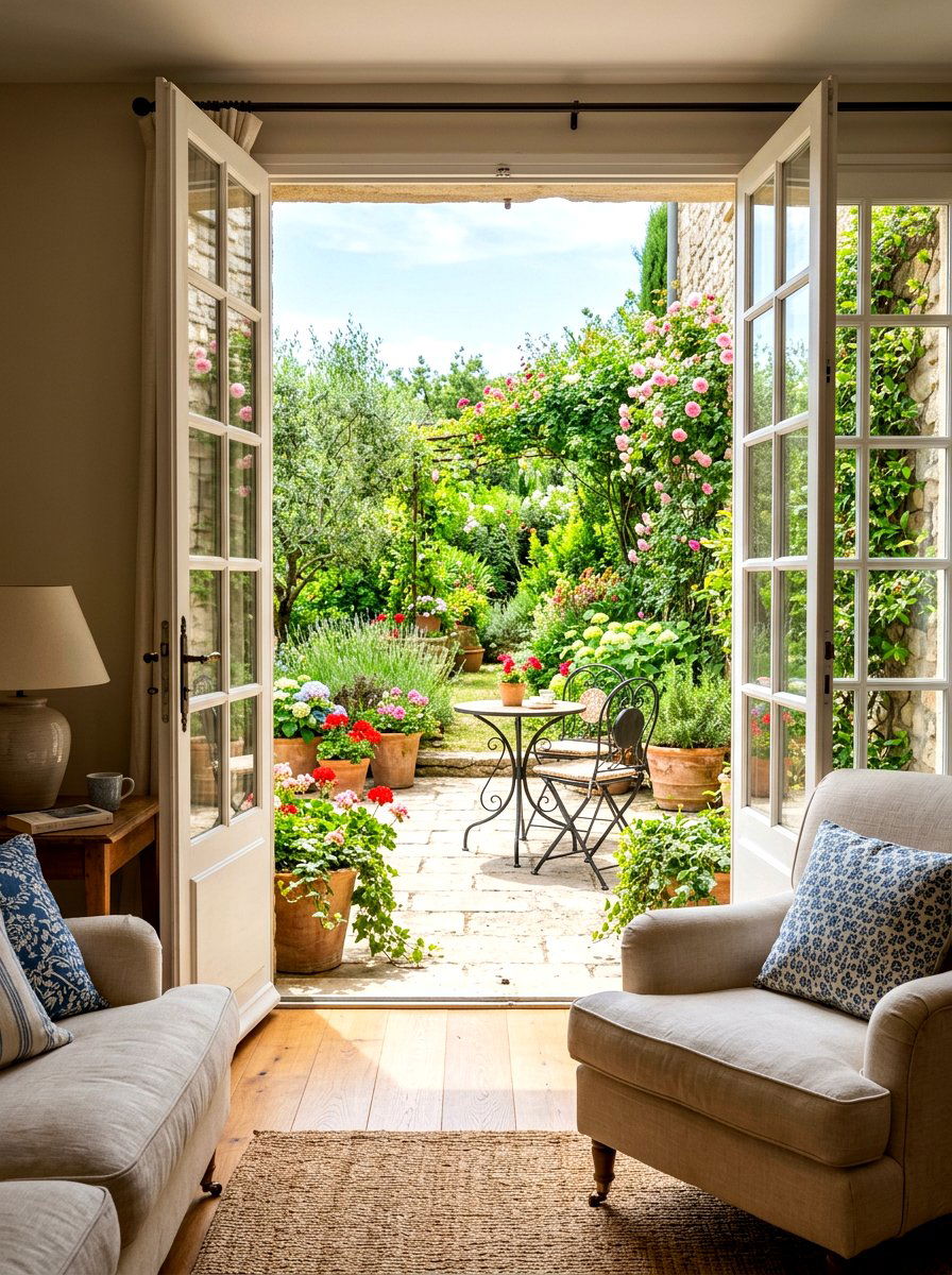 French Door Patio Entry - 30 French cottage decor ideas