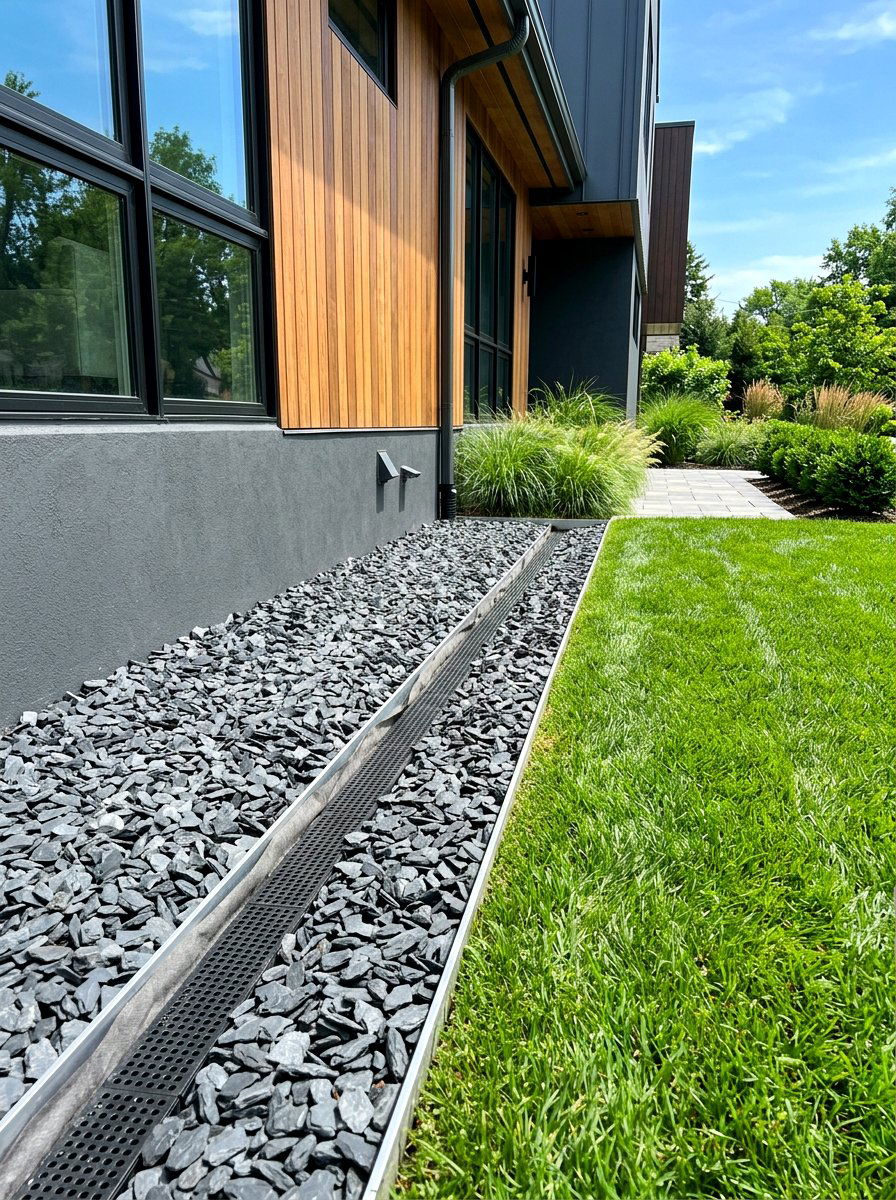 French Drain - 30 drainage landscaping ideas