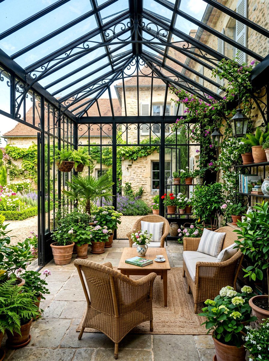 French Garden Conservatory - 30 European summer home ideas