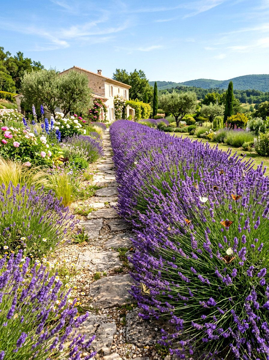 French Lavender Border - 30 Nancy Meyers garden ideas