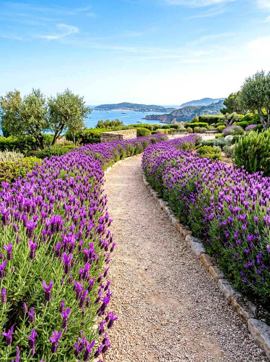 French Lavender Walkway - 30 lavender walkway ideas