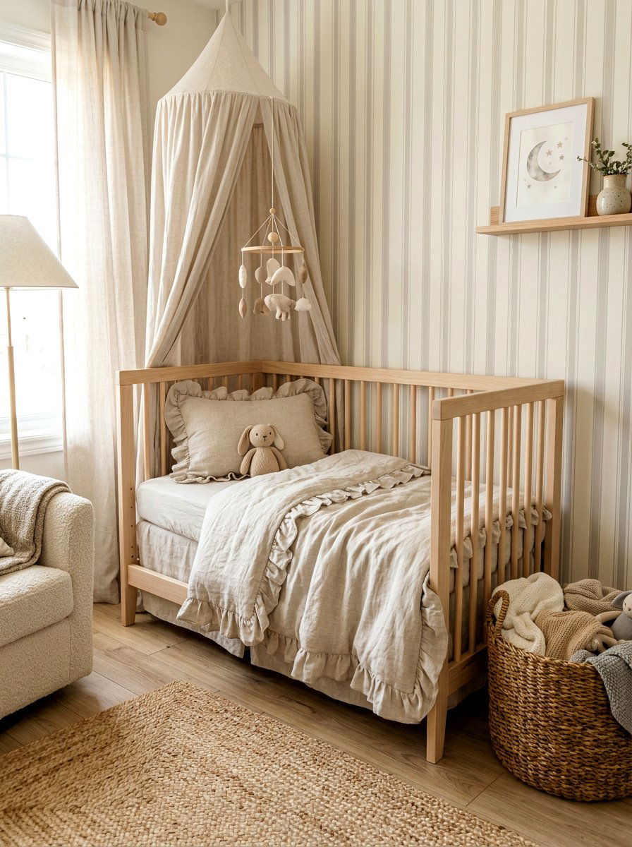French Linen Bedding Nursery Theme - 30 French nursery decor ideas