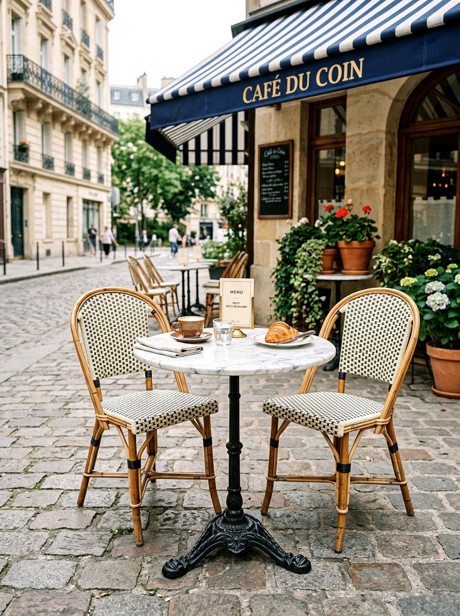 French Provincial Bistro Table - 30 garden dinner table ideas