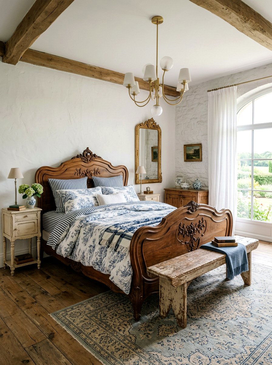 French Provincial Eclectic Bedroom - 30 eclectic bedroom ideas