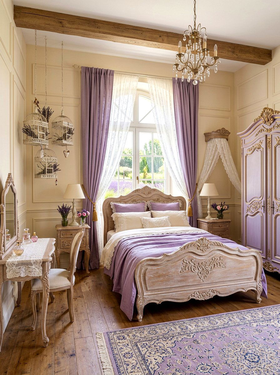 French Provincial Fairy Tale Bedroom - 30 storybook bedroom decor ideas