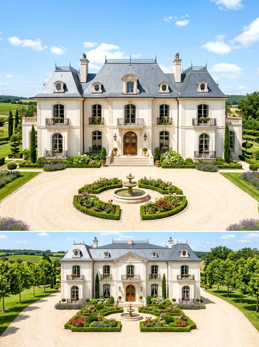 French Provincial White House - 30 white house exterior ideas