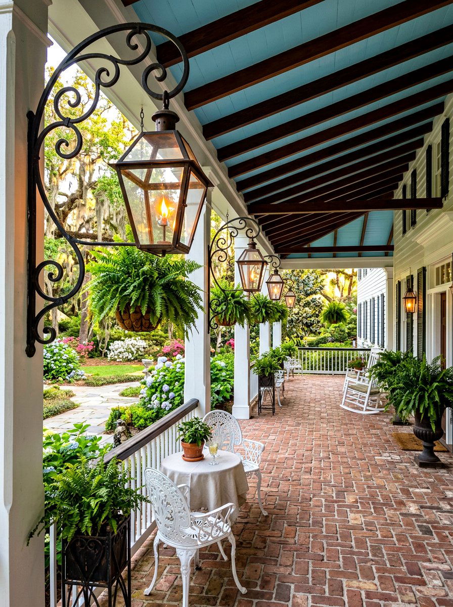 French Quarter Gas Lantern - 30 porch lantern ideas
