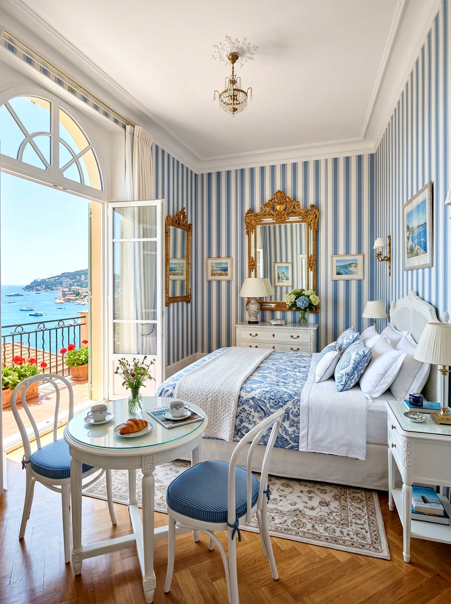 French Riviera Bedroom - 30 resort summer bedroom ideas