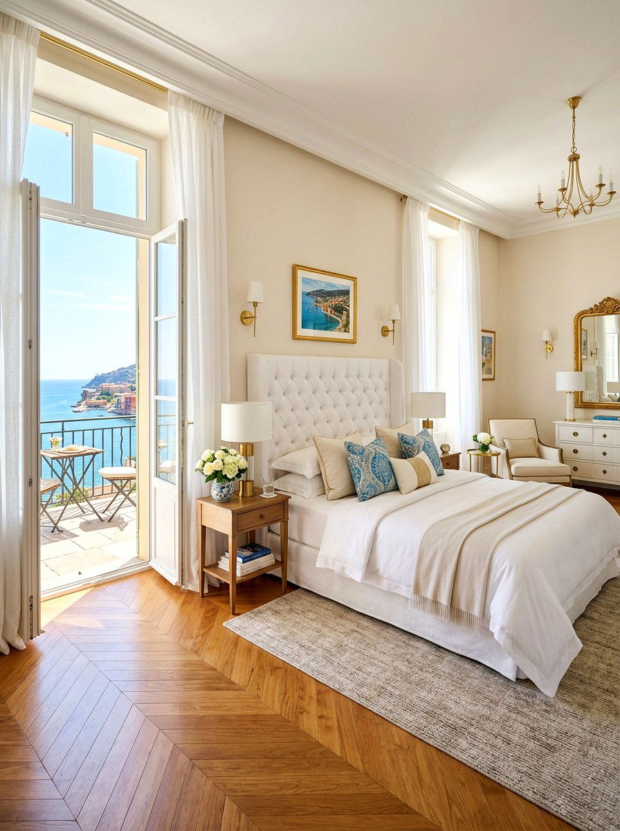 French Riviera Chic Bedroom - 30 resort bedroom ideas