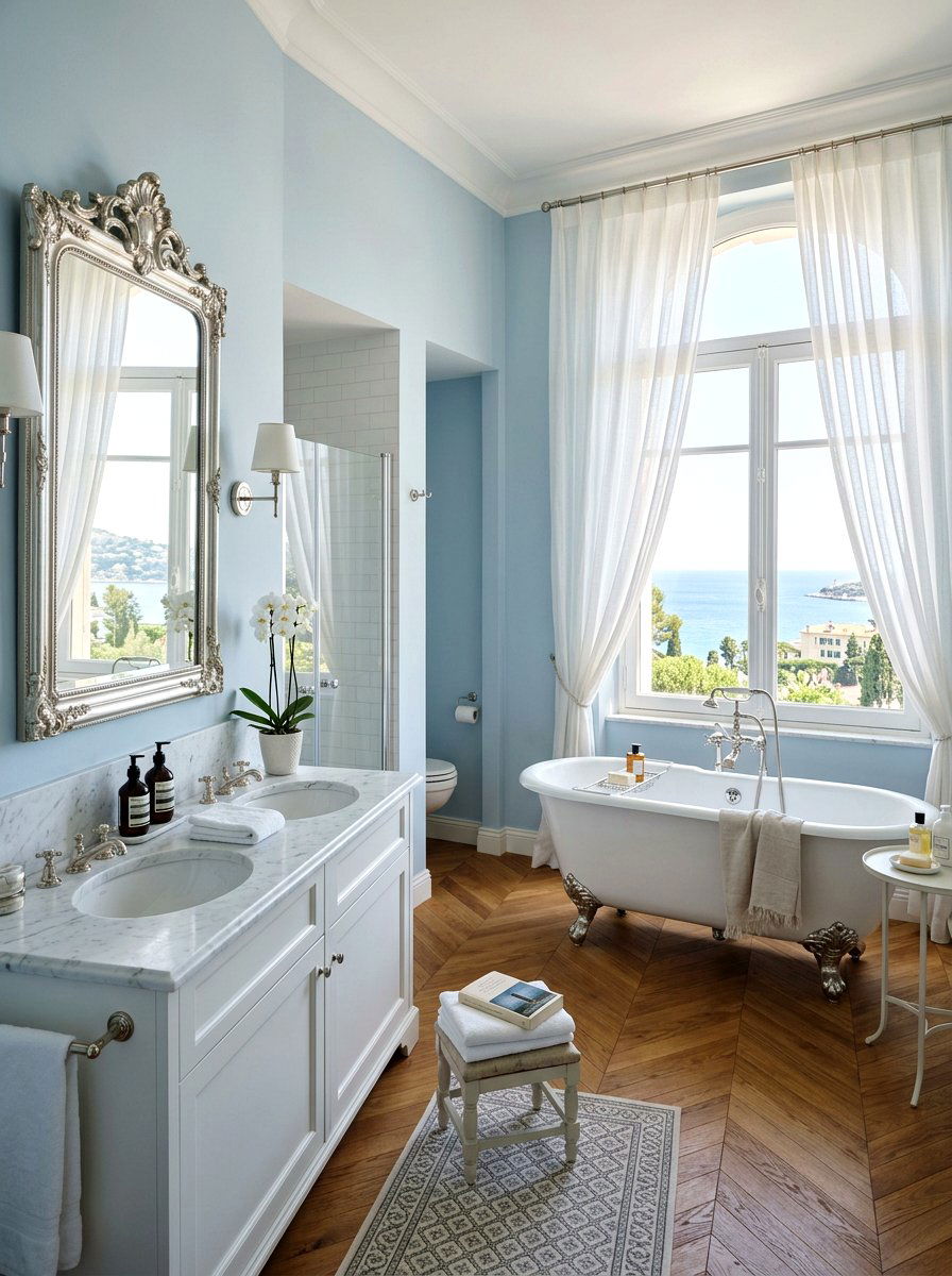 French Riviera Luxury Bathroom - 30 Mediterranean bathroom ideas